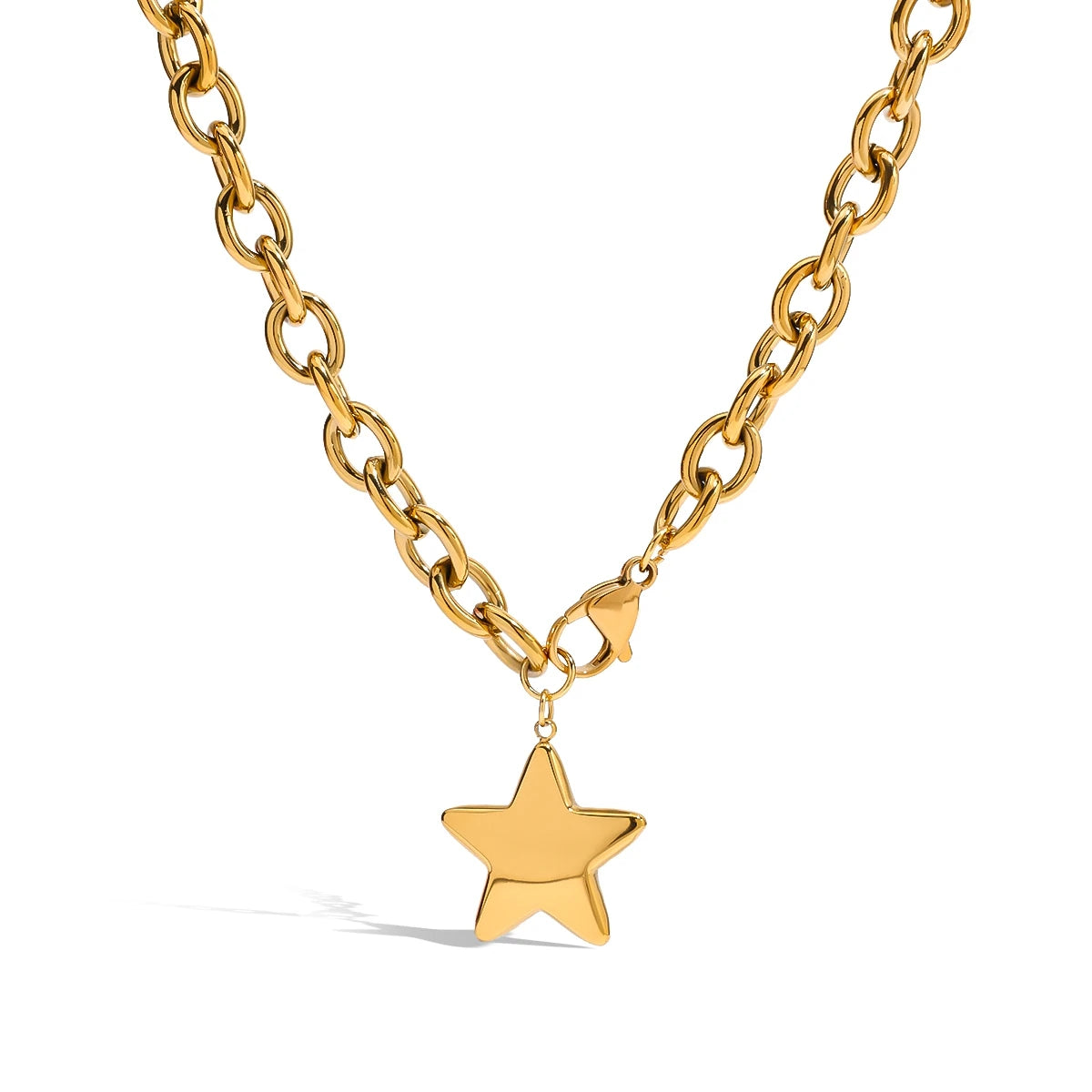 Collar Grueso Estrella | Dorado