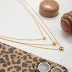 Collar Lujo Layering 3 Capas Dije Brillante | Dorado