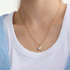 Collar Fino Dije de Corazón Circonita - Dorado