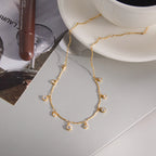 Collar Con Colgantes Mini Brillantes | Dorado