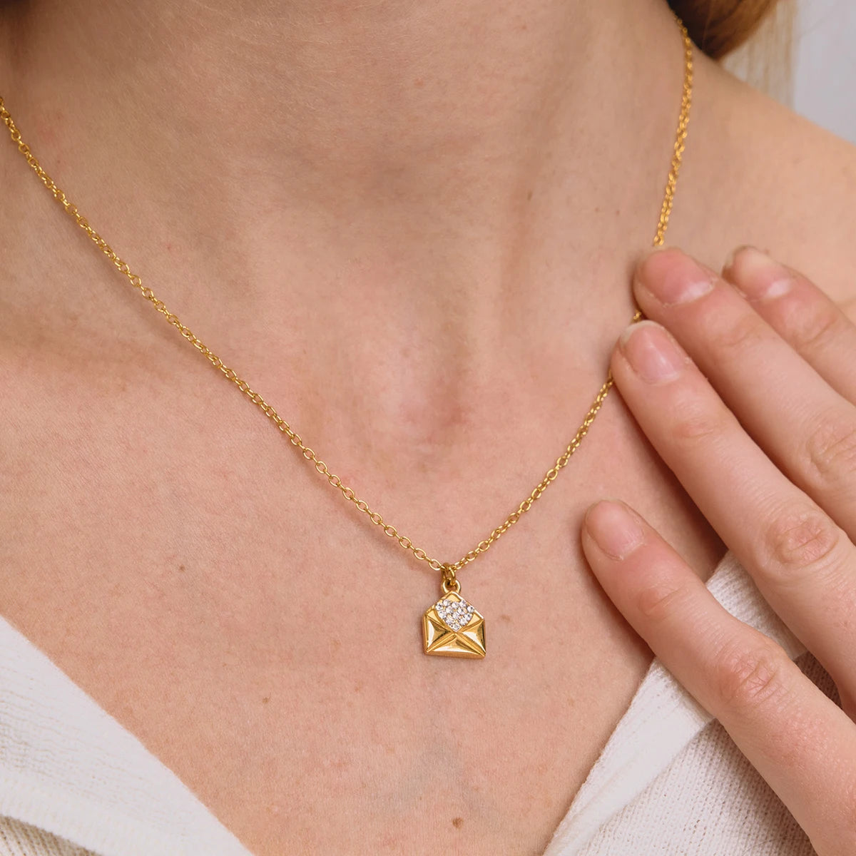 Set Mensaje Romántico | 2 Piezas | Dorado