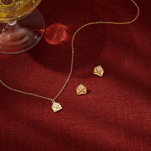 Collar Dije Mensaje Romantico | Dorado