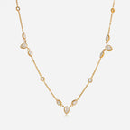 Collar Elegante Circonia Blanca Brillo Minimalista | Dorado