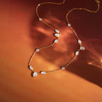 Collar Elegante Circonia Blanca Brillo Minimalista | Dorado