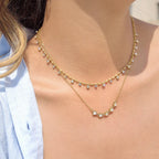 Collar Elegante Multidijes Brillantes | Dorado