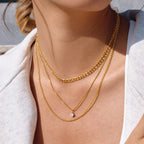 Collares Layering 3 en 1 Elegante - Dorado Plateado