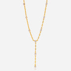 Collar Forma de Y Elegante con Brillos | Dorado