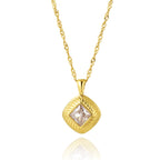 Collar Brillante Rombo | Dorado