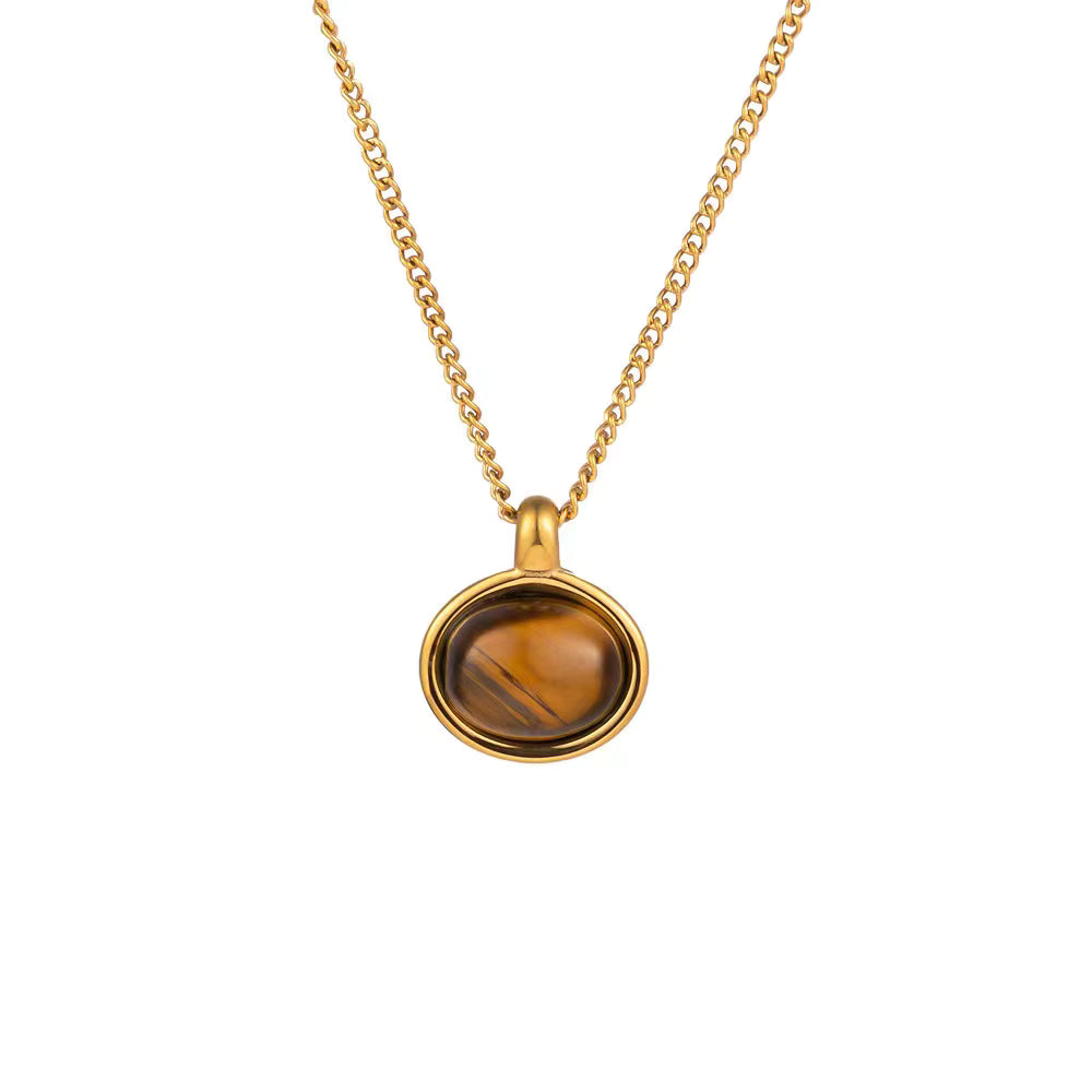 Collar con Dije Ojo de Tigre