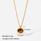 Collar con Dije Ojo de Tigre
