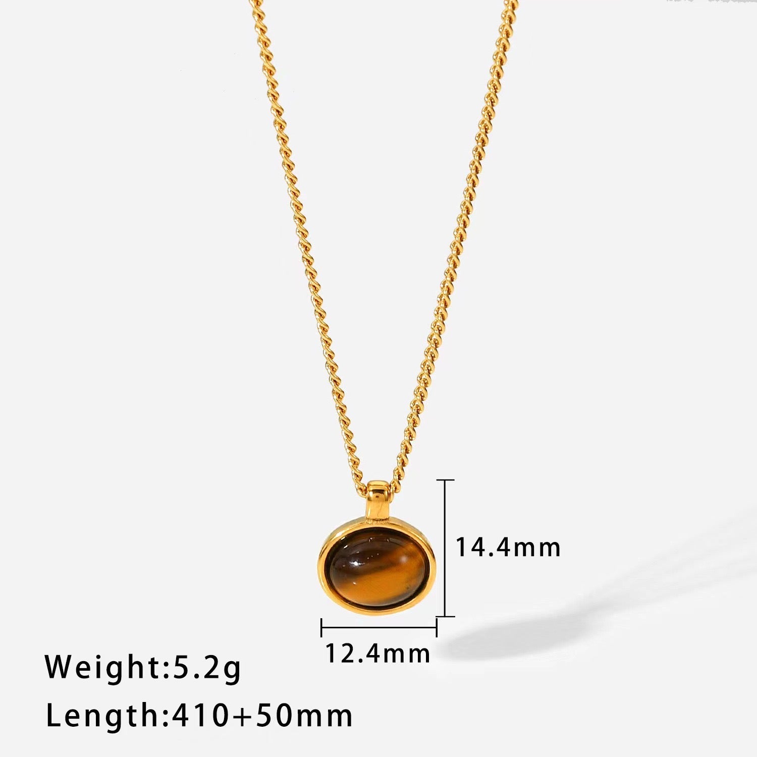 Collar con Dije Ojo de Tigre