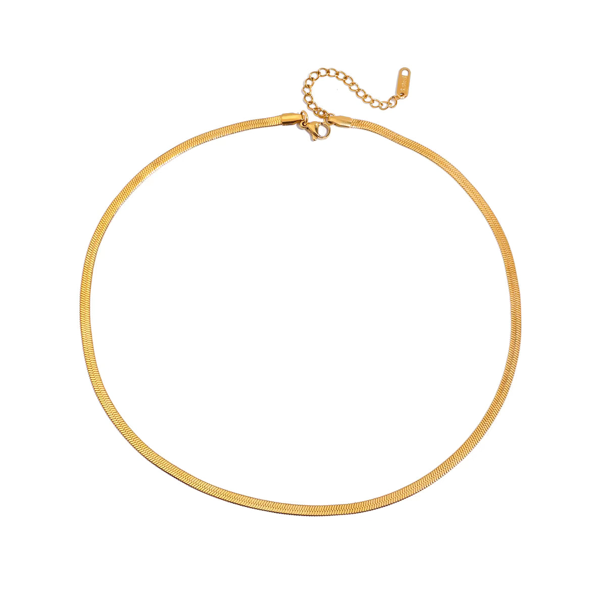 Collar Largo Piel Serpiente | Dorado