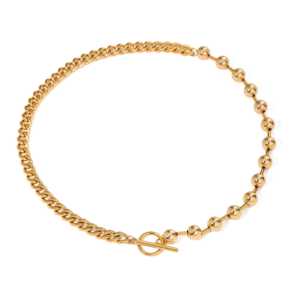 Collar Doble Diseño Cadena | Dorado