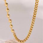 Collar Doble Diseño Cadena | Dorado