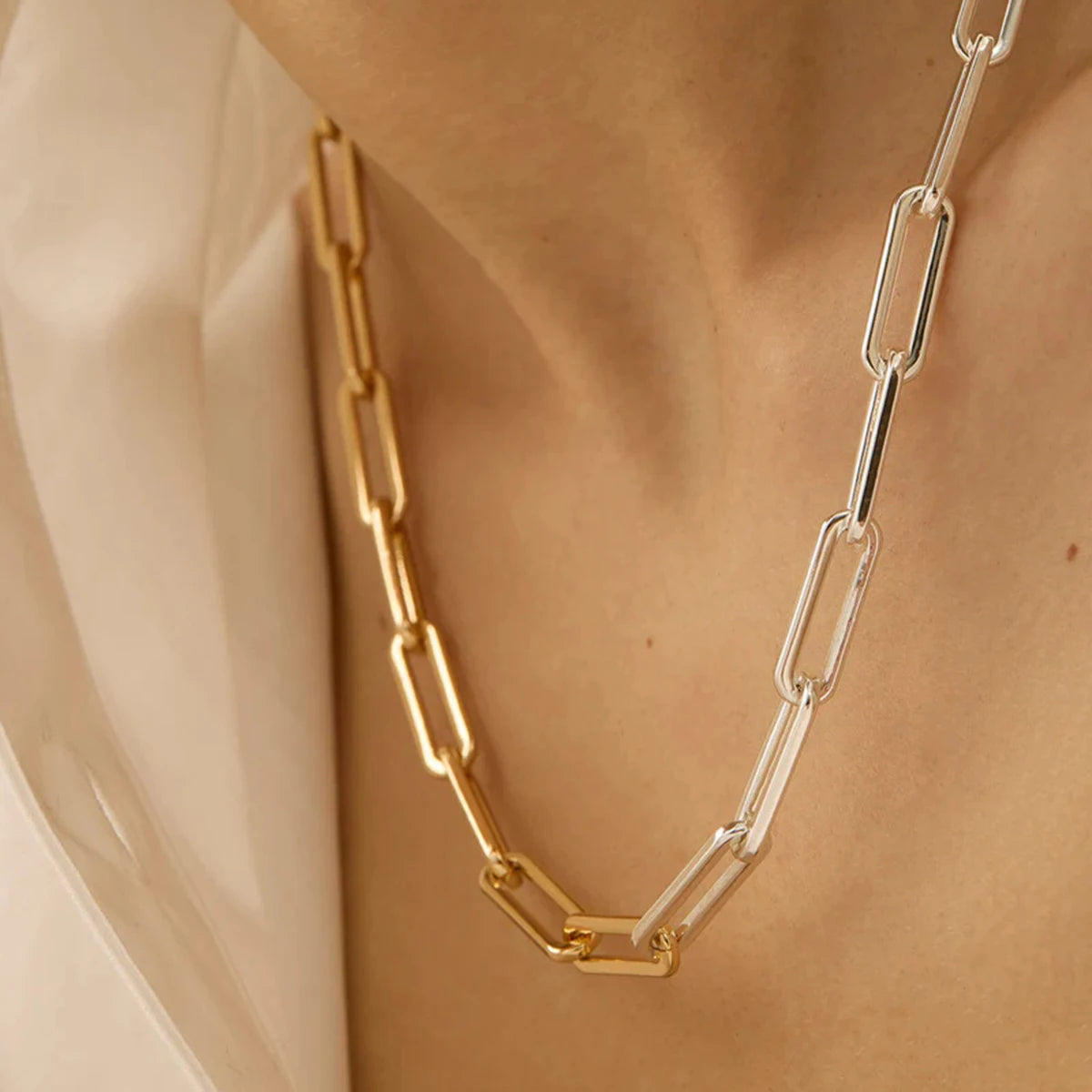 Collar Cadena Clip | Bicolor