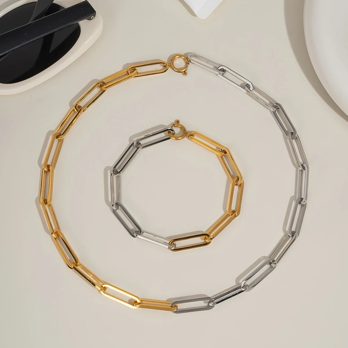 Collar Cadena Clip | Bicolor