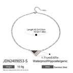 Collar Moderno Colgante Triangular - Dorado Plateado