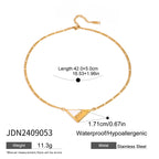 Collar Moderno Colgante Triangular - Dorado Plateado