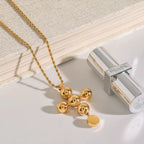 Collar Cruz Elegante Grande | Bicolor