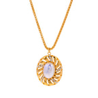 Collar Espiral Tornasol  | Dorado
