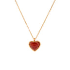 Collar Corazón Rojo | Dorado
