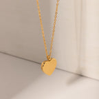Collar Corazón Rojo | Dorado