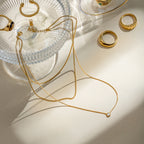 Collar Triple Capa Con Punto De Luz En Circón Minimalista | Dorado