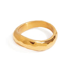 Anillo Geometrico Circular | Dorado