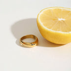 Anillo Geometrico Circular | Dorado