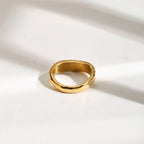 Anillo Geometrico Circular | Dorado