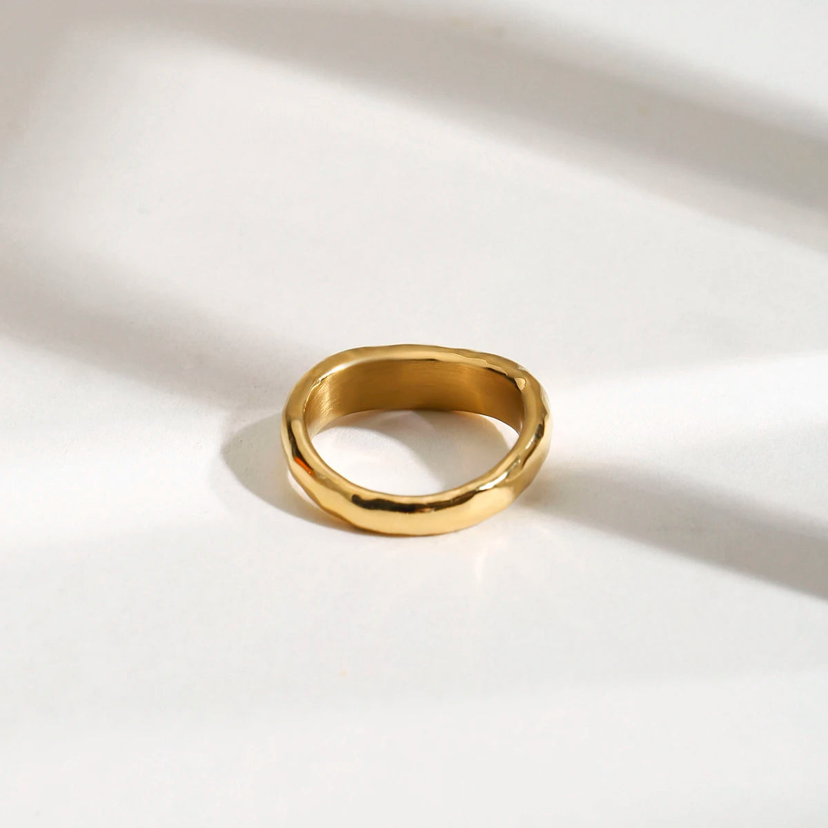 Anillo Geometrico Circular | Dorado