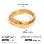 Anillo Geometrico Circular | Dorado