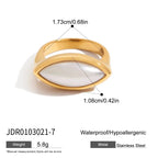 Anillo Nacar Blanco En Corte Marquesa | Dorado