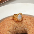 Anillo Alma de Nácar | Dorado Perla