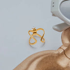 Anillo Brillante Araña| Dorado