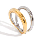 Anillo Doble Circular | Bicolor