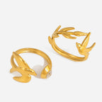 Anillo Ave Flor | Dorado