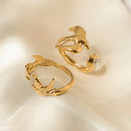 Anillo Ave Flor | Dorado