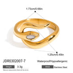 Anillo Con Diseño De Serpiente Envolvente Y Acabado Liso | Dorado