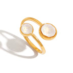 Anillo 2 Brillos | Dorado