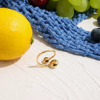 Anillo 2 Brillos | Dorado