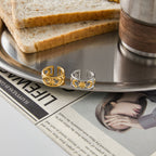 Anillos Luna Sol Banda Plateada y Dorado