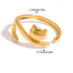 Anillos Gatuno Gato | Dorado y Plateado