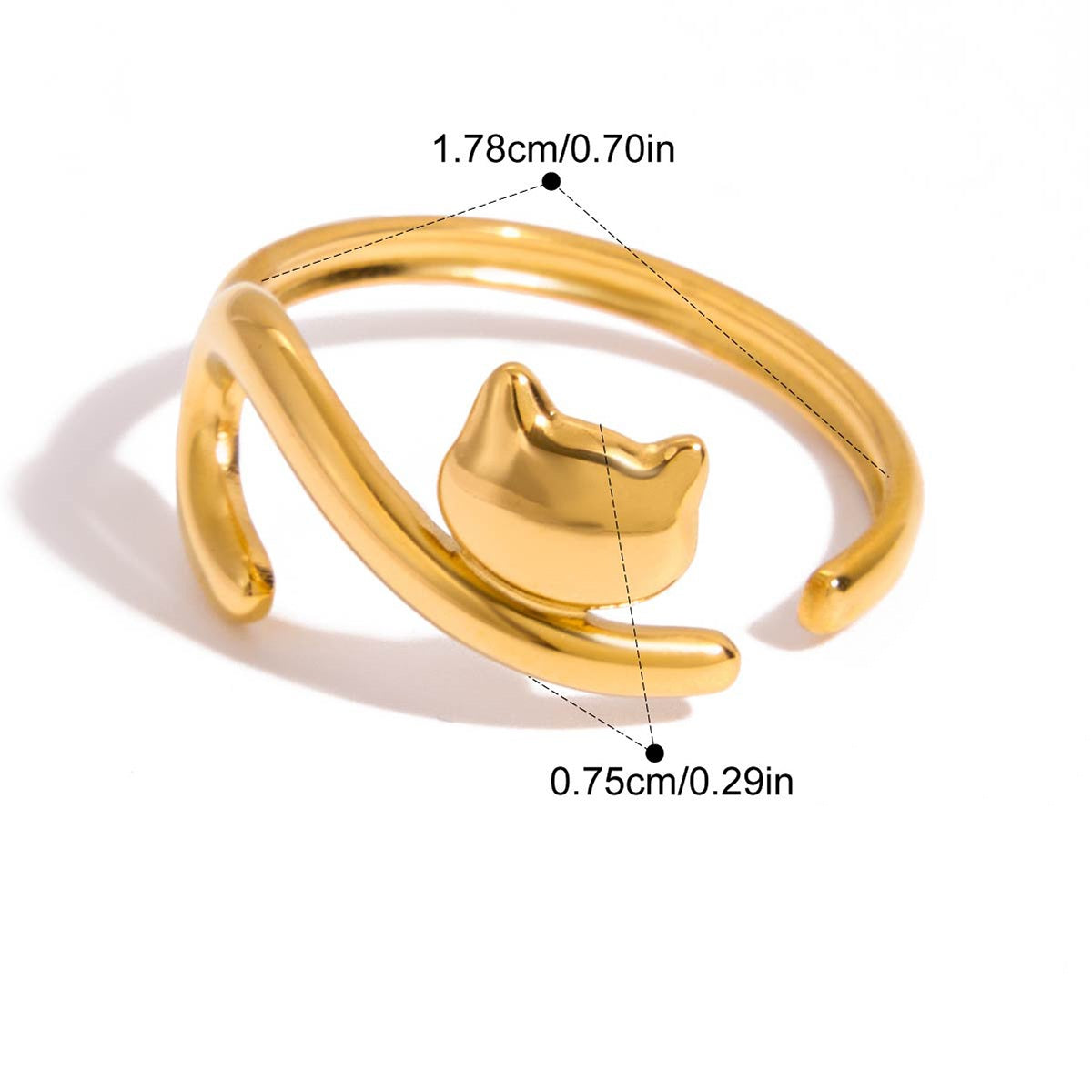 Anillos Gatuno Gato | Dorado y Plateado
