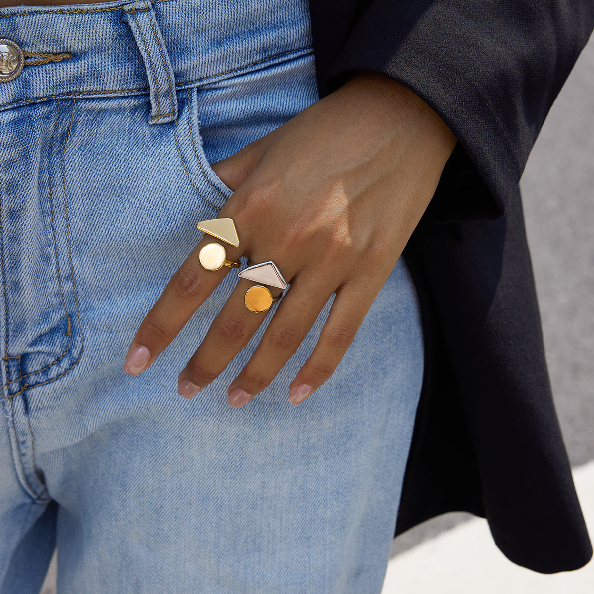 Anillo Geométrico | Bicolor