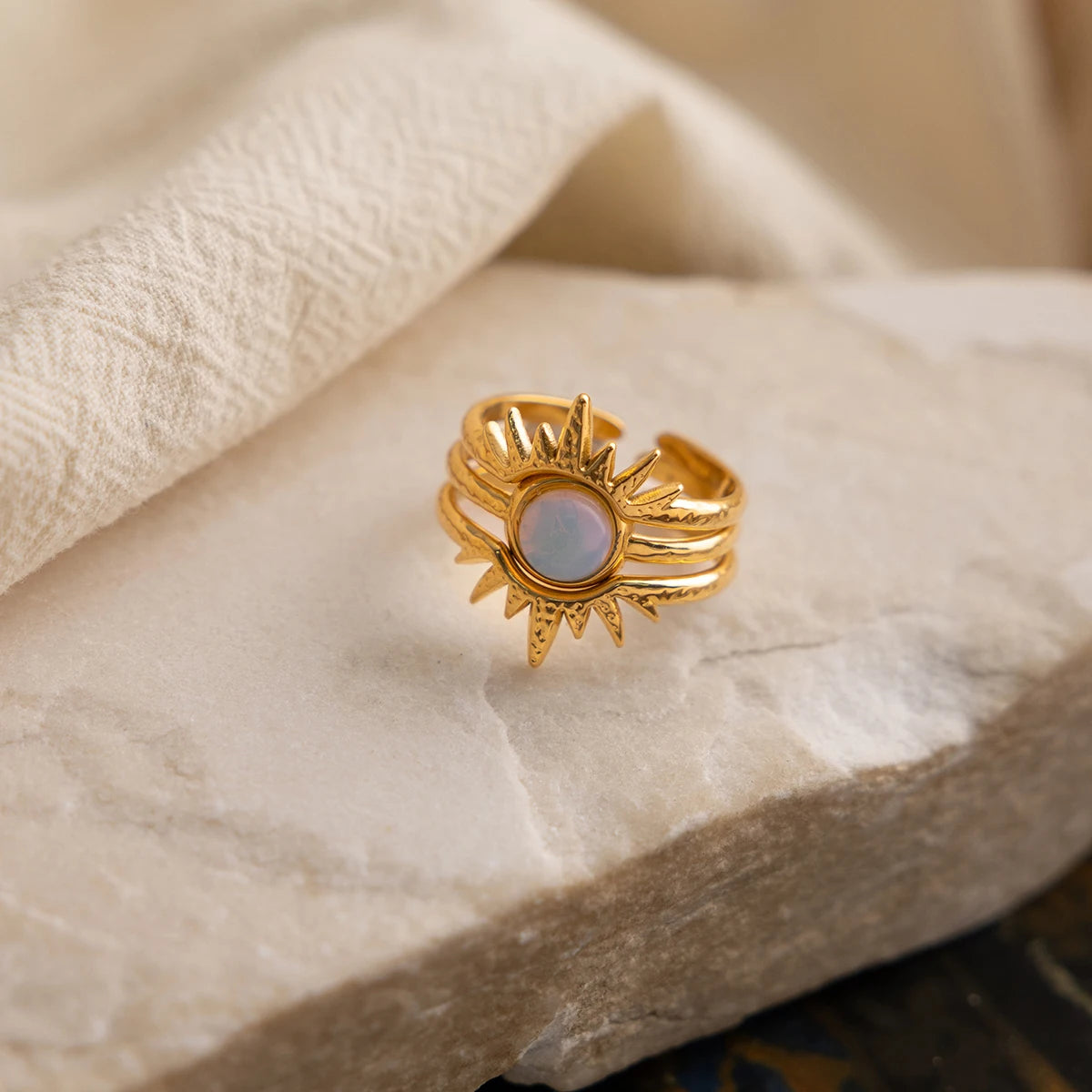Anillo 3 en 1 Sol Radiante | Dorado