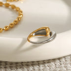 Anillo Abstracto 2 aguas | Bicolor