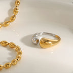Anillo Abstracto 2 aguas | Bicolor