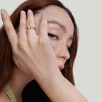Anillo Chunky Con Circornia De Colores | Dorado