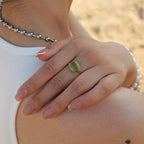Anillos Lentes Minimalista (Verde/Transparente) | Dorado